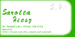 sarolta hiesz business card